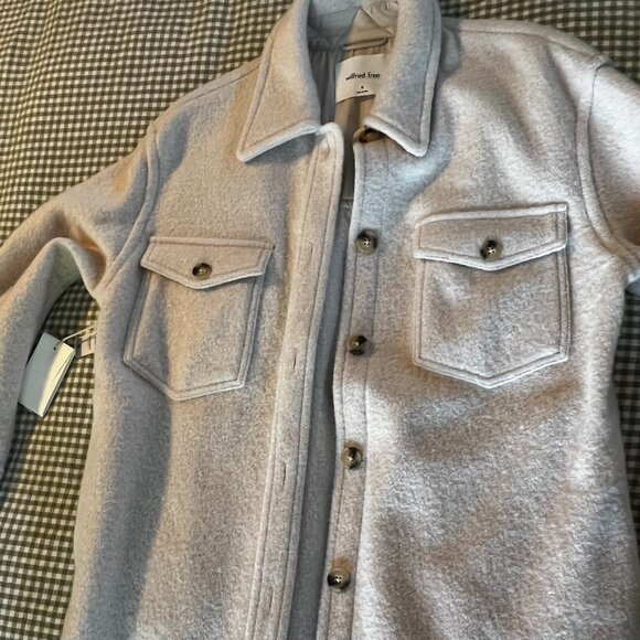 Aritzia Wildred Free Jacket Off-White/Light Pink, Size M - Picture 4 of 5